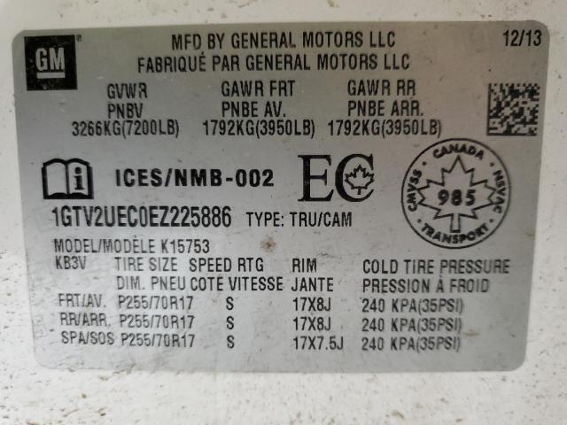 1GTV2UEC0EZ225886 GMC Sierra K1500 Sle