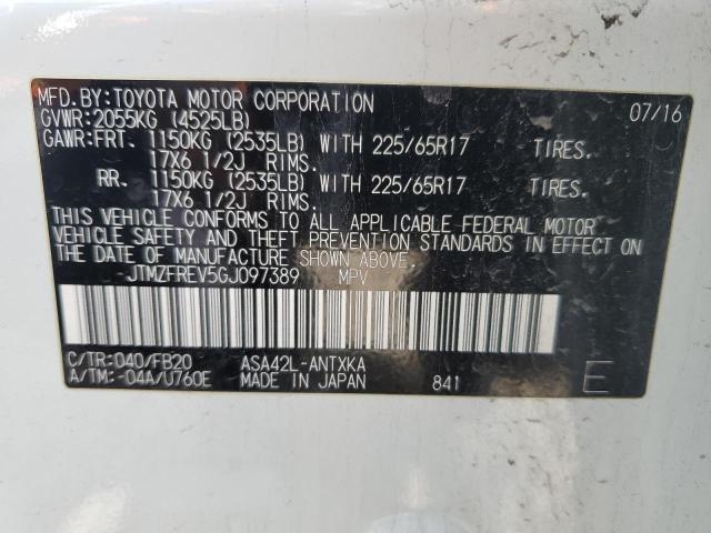 JTMZFREV5GJ097389 Toyota RAV4 LE