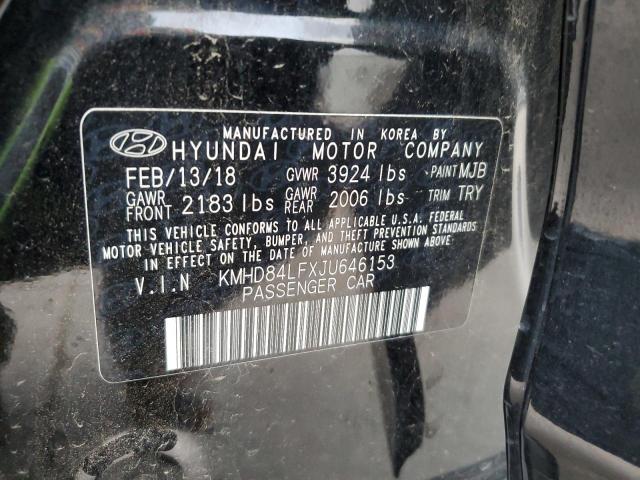 KMHD84LFXJU646153 Hyundai ELANTRA SEL