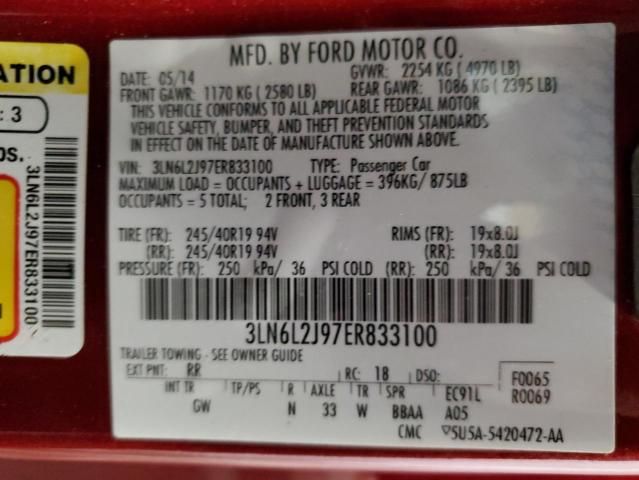 3LN6L2J97ER833100 Lincoln MKZ