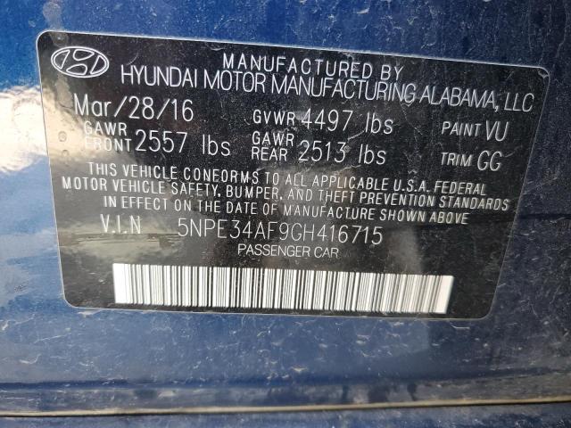 5NPE34AF9GH416715 Hyundai Sonata Sport
