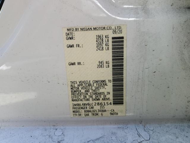 1N4BL4BV6LC286154 Nissan ALTIMA S