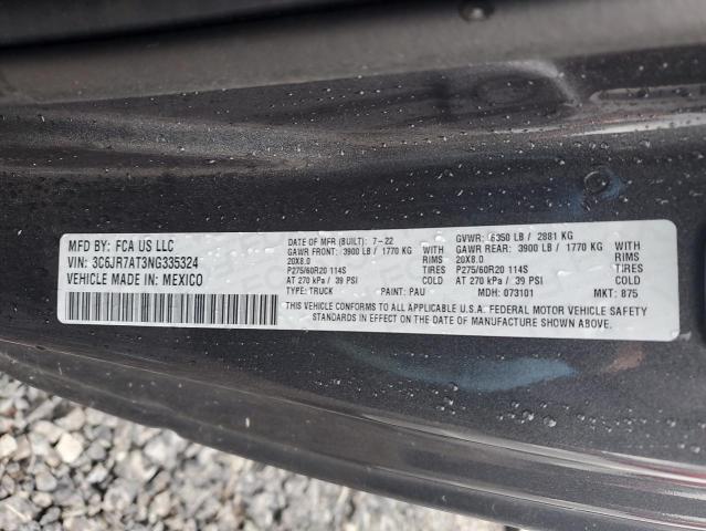 3C6JR7AT3NG335324 RAM 1500 Classic Tradesman