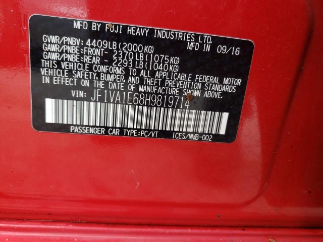 JF1VA1E68H9819714 Subaru WRX PREMIU