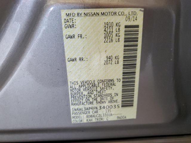 1N4AL3AP4FN340035 Nissan ALTIMA 2.5
