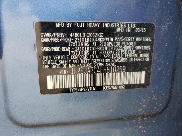 JF2SJABC4FH810259 Subaru Forester 2.5i