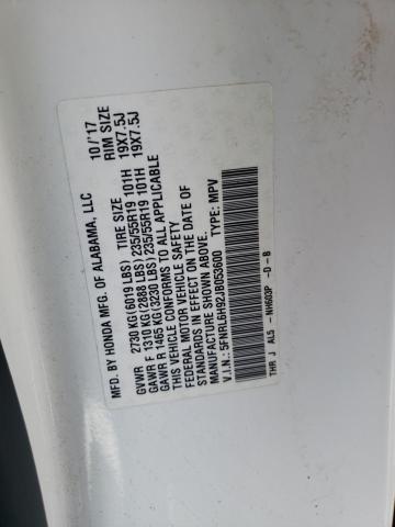 5FNRL6H92JB053600 Honda Odyssey Elite