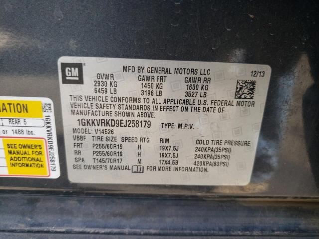 1GKKVRKD9EJ258179 GMC Acadia Slt-1
