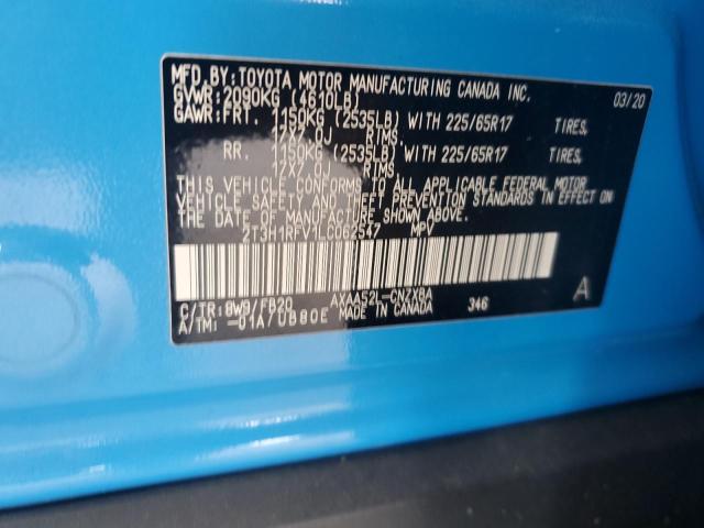 2T3H1RFV1LC062547 Toyota RAV4 LE