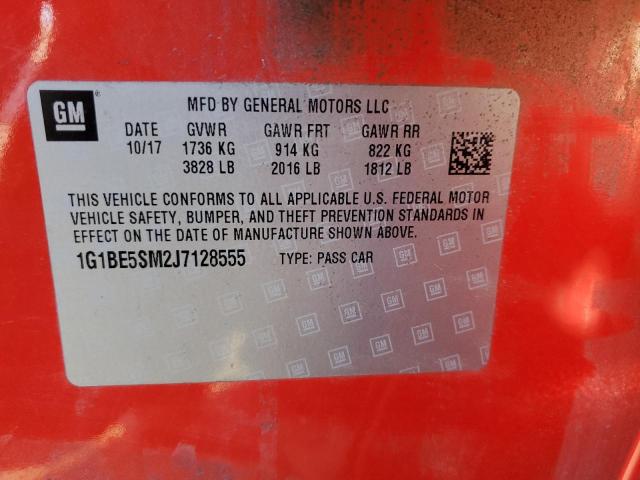 1G1BE5SM2J7128555 Chevrolet CRUZE LT