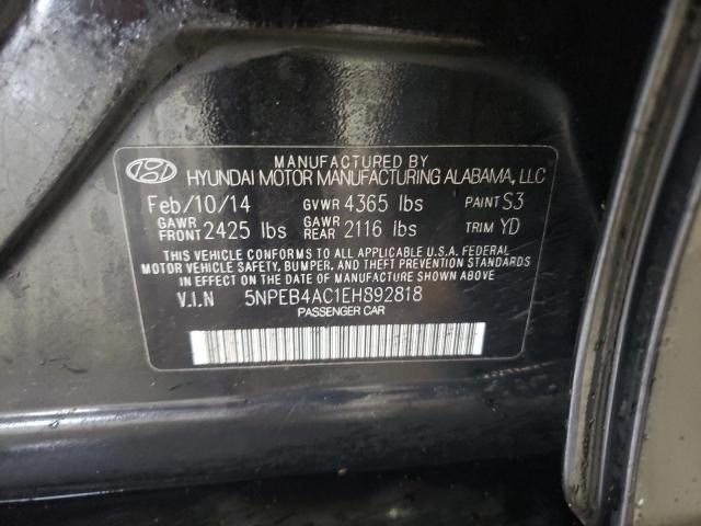 5NPEB4AC1EH892818 Hyundai SONATA GLS