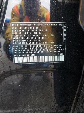 3VVCB7AX3PM030579 Volkswagen Tiguan Se R-line Black