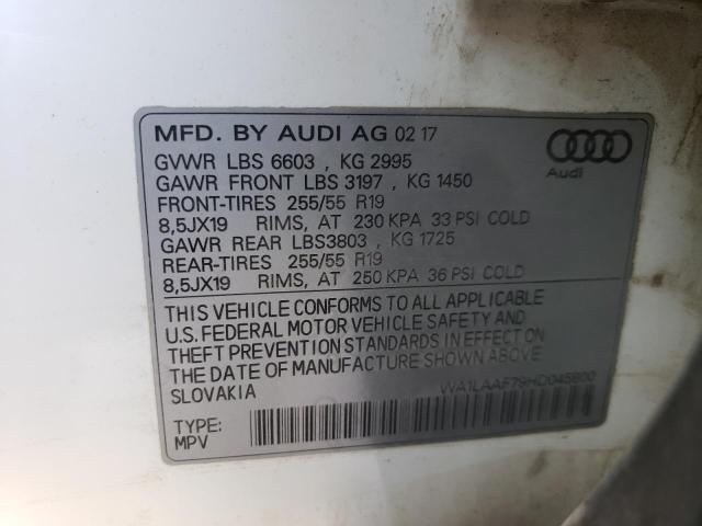 WA1LAAF79HD045800 Audi Q7 Premium Plus