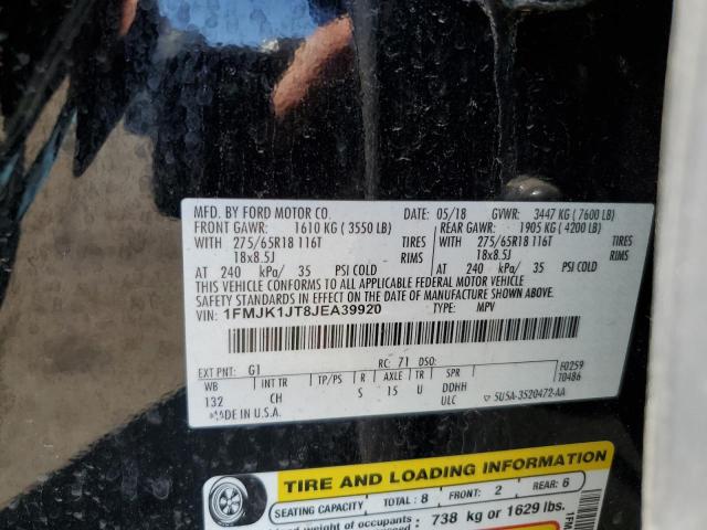 1FMJK1JT8JEA39920 Ford Expedition Max Xlt