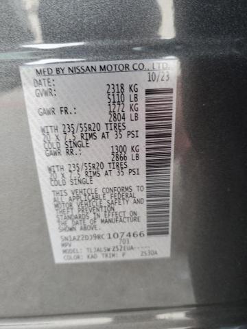 5N1AZ2DJ9RC107466 Nissan Murano Platinum