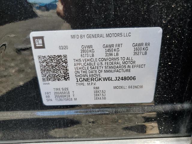 1GNERGKW6LJ248006 Chevrolet Traverse Lt