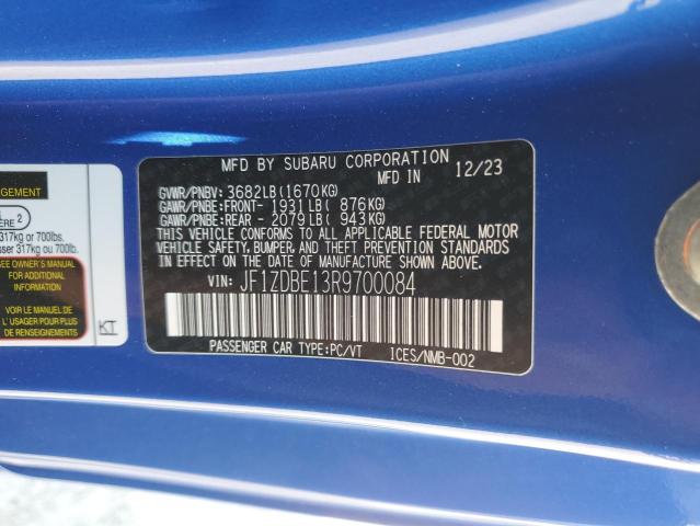 JF1ZDBE13R9700084 Subaru Brz Limited