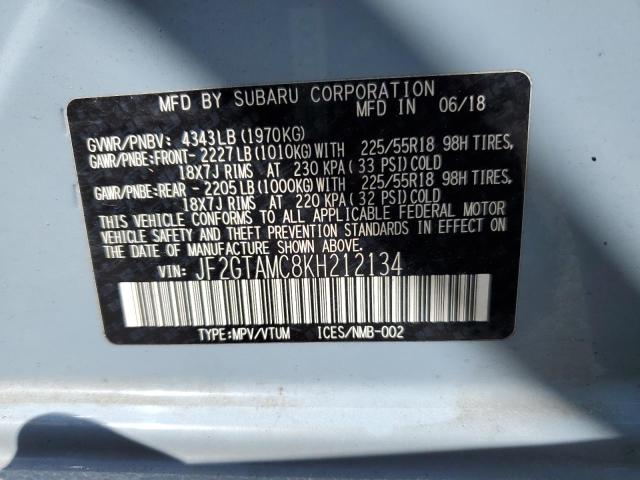 JF2GTAMC8KH212134 Subaru Crosstrek Limited