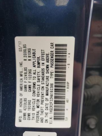 1HGCR2F32HA160386 Honda ACCORD LX