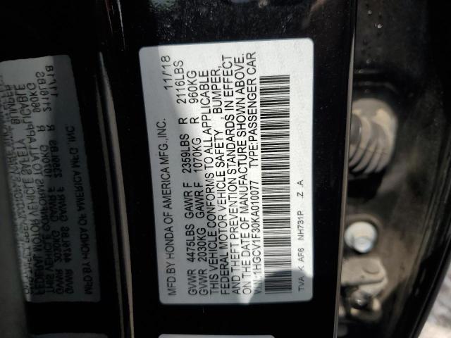 1HGCV1F30KA010077 Honda Accord Sport
