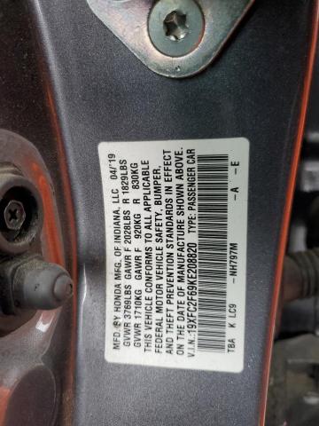 19XFC2F69KE208820 Honda Civic Lx