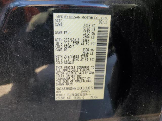 5N1AZ2MG6HN103365 Nissan MURANO S