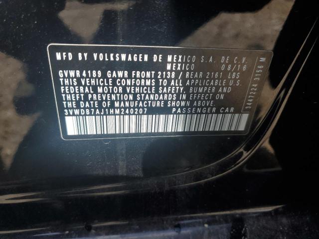 3VWDB7AJ1HM240207 Volkswagen JETTA SE
