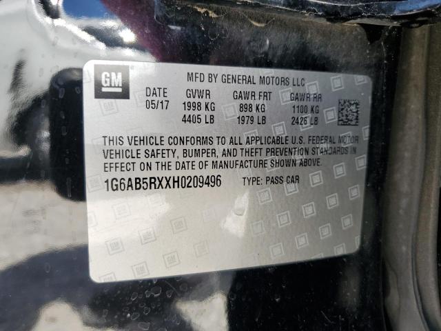 1G6AB5RXXH0209496 Cadillac ATS LUXURY