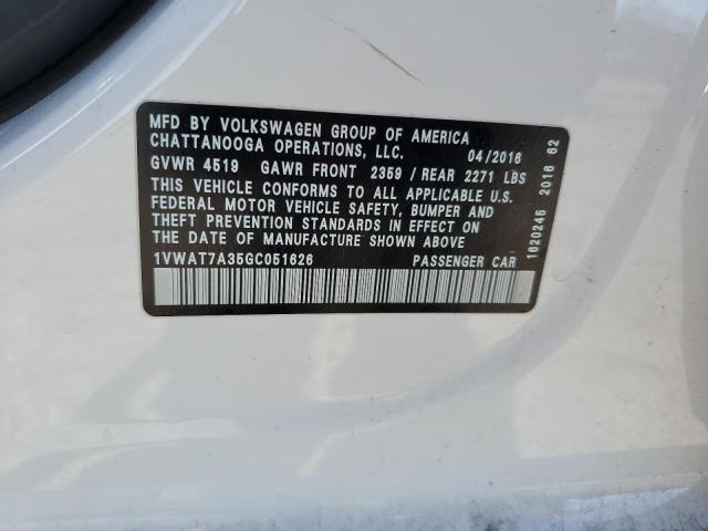 1VWAT7A35GC051626 Volkswagen PASSAT S