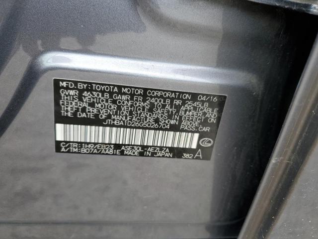 JTHBA1D26G5026704 Lexus IS 200T
