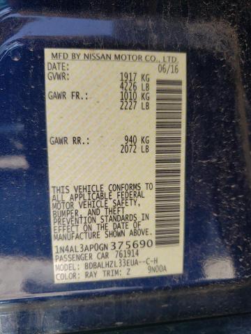 1N4AL3AP0GN375690 Nissan ALTIMA 2.5