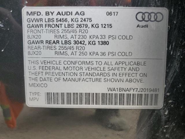 WA1BNAFY7J2019481 Audi Q5 Premium Plus