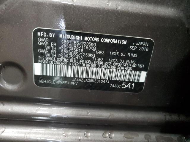 JA4AZ3A38KZ012474 Mitsubishi Outlander Se