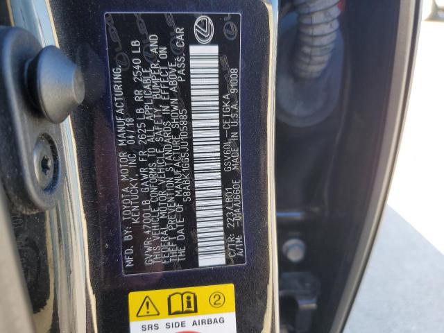 58ABK1GG5JU105885 Lexus ES 350