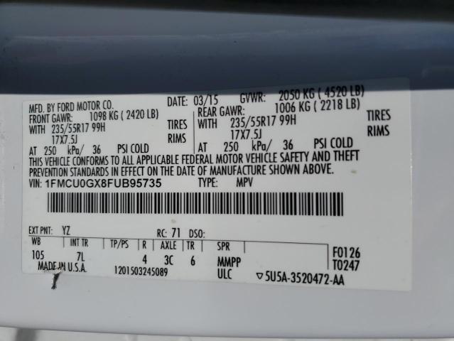 1FMCU0GX8FUB95735 Ford ESCAPE SE