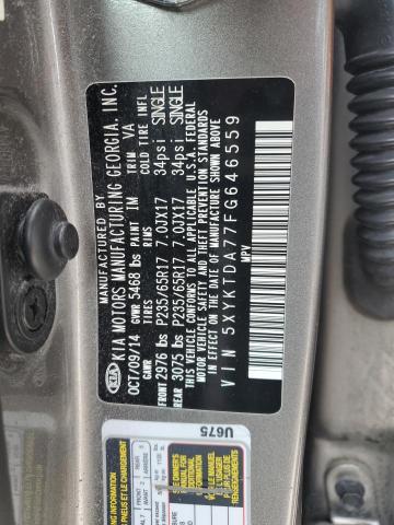 5XYKTDA77FG646559 KIA SORENTO LX