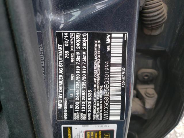 WDCGG8JB5EG301994 Mercedes-Benz Glk 350 4matic