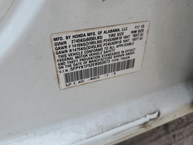 5FPYK1F52EB003973 Honda Ridgeline Rtl