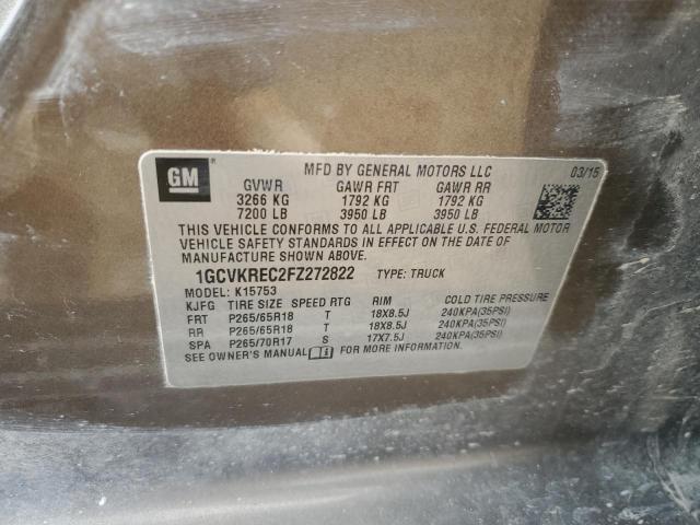 1GCVKREC2FZ272822 Chevrolet Silverado K1500 Lt