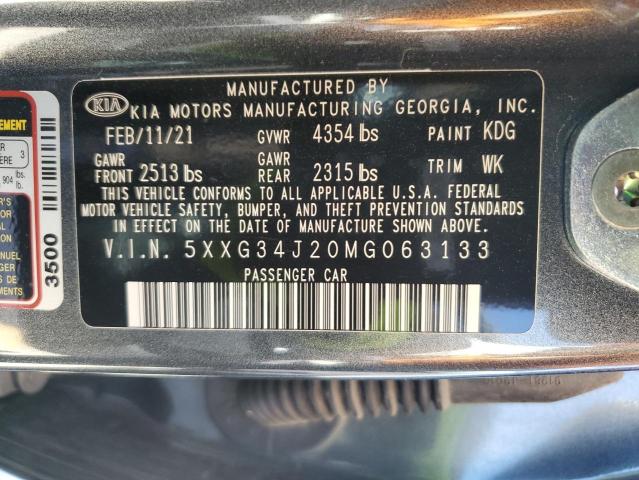 5XXG34J20MG063133 KIA K5 EX