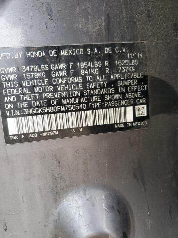 3HGGK5H80FM750540 Honda FIT EX