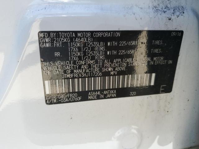 JTMBFREV3HJ117206 Toyota RAV4 LE