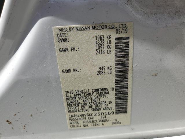 1N4BL4BV6KC250169 Nissan ALTIMA S