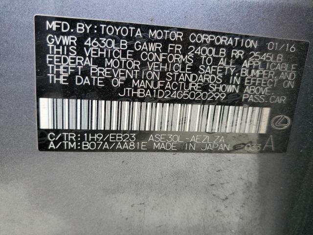 JTHBA1D24G5020299 Lexus IS 200T