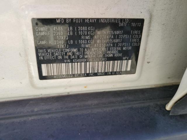 4S4BRBKC8E3251383 Subaru Outback 2.5i Limited