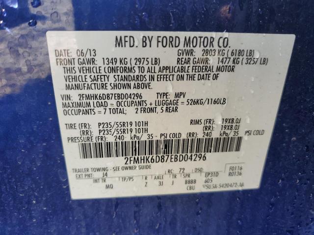2FMHK6D87EBD04296 Ford Flex Limited
