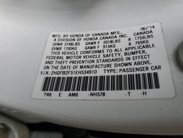 2HGFB2F51EH534910 Honda Civic Lx