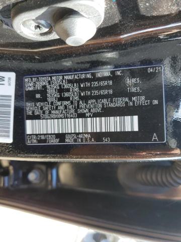 5TDGZRBHXMS116403 Toyota Highlander Xle