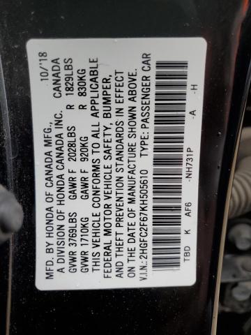 2HGFC2F67KH505610 Honda Civic Lx