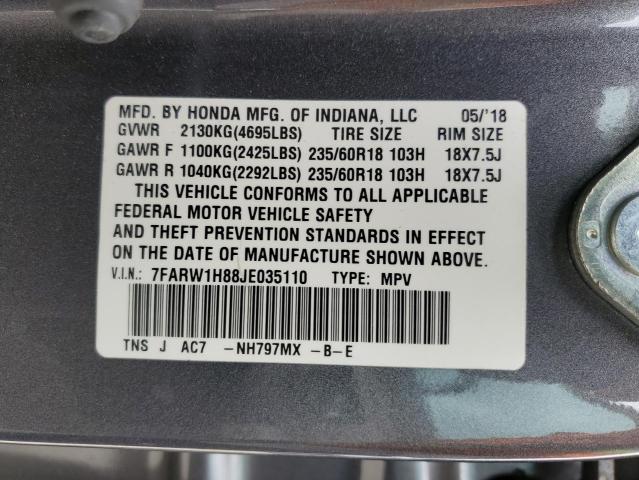 7FARW1H88JE035110 Honda CR-V EXL
